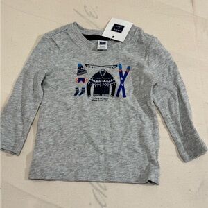 Janie and Jack Heather Gray Graphic Tee